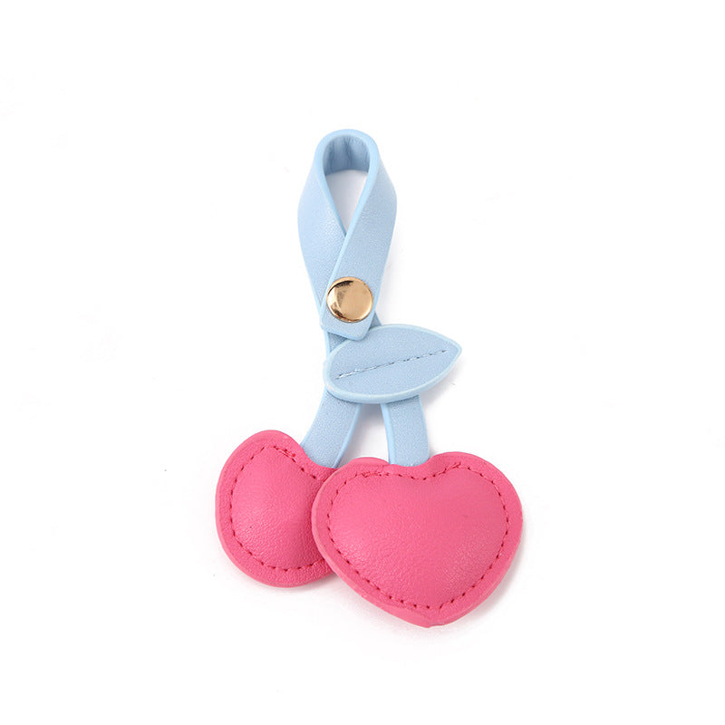 Wholesale Cartoon Leather Strawberry Keychain Charm